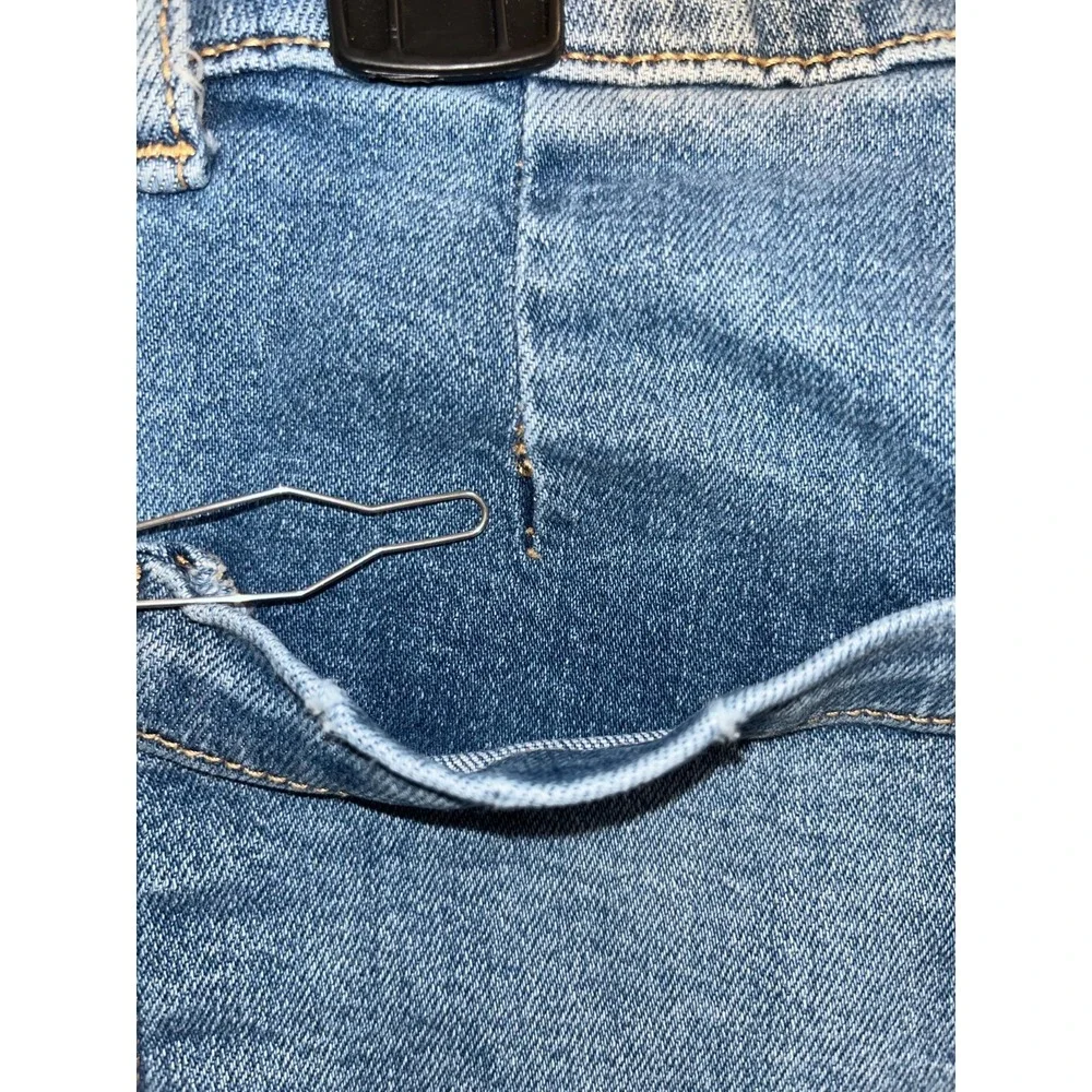Zara Cargo Jeans‎ Girls 11-12 Blue Denim Cotton Stretch Medium Wash Straight Leg